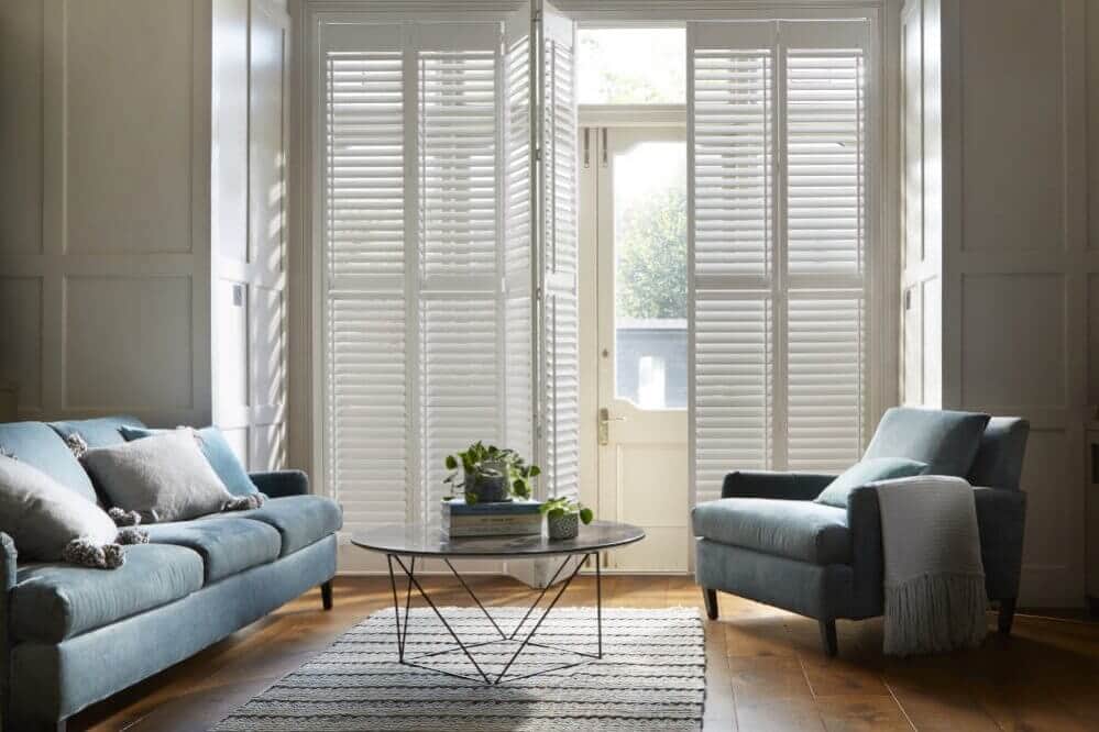 Living Room with full height shutters