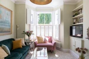 Living Room Bay Window shutters