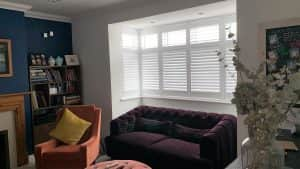 Living Room Bay Window Shutters