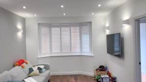 Living Room Bay Window Shutters