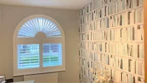 Shaped Hardwood shutters