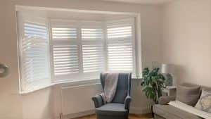 Full Height Living Room Bay Window shutters