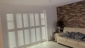 Living Room Tracked shutters