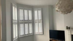 Hardwood Tier-on-Tier Bay Window Shutters