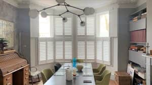 Tier-on-Tier Bay Window Shutters