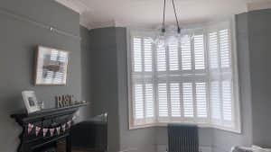 Tier-on-Tier Bay Window Shutters