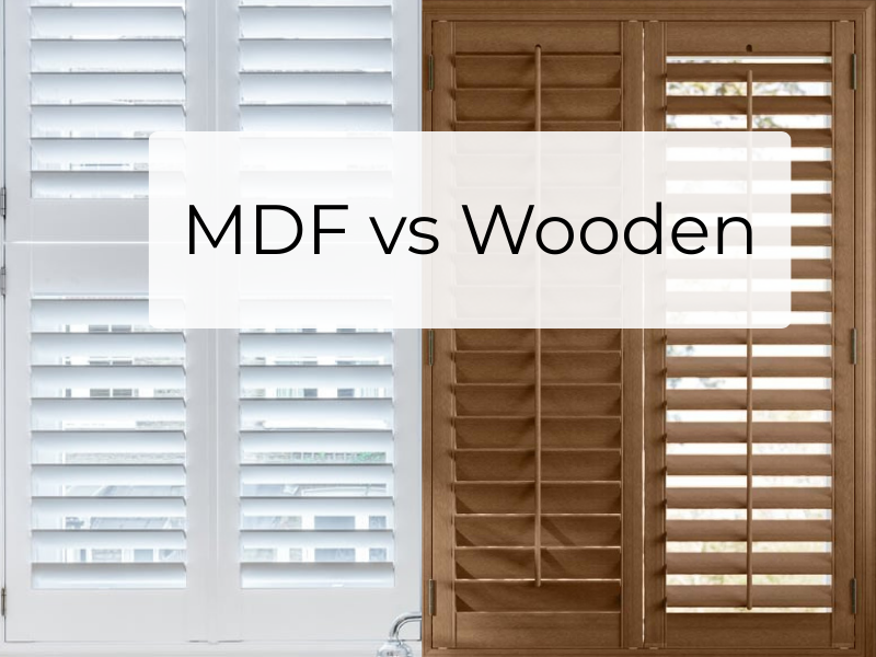 MDF and wooden window shutters